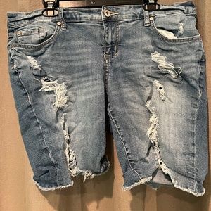 Distressed Jean Shorts
